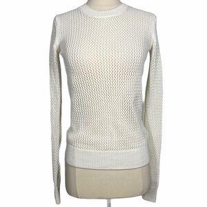 EVERLANE Mesh Soft Cotton Crew Sweater XXS